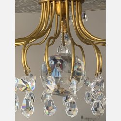 Antik lysekrone i messing