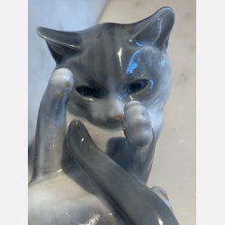 Kongelig Dansk 0727-1025 Legende gr og hvid kat 1906 6 x 10 cm B&G