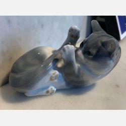 Kongelig Dansk 0727-1025 Legende gr og hvid kat 1906 6 x 10 cm B&G