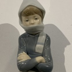 Lladro Hand made - Pige der fryser, med gs