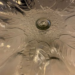 Stor glasopsats med fod