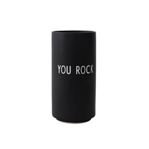 Favoritvase YOU ROCK fra Design Letters, sort